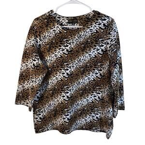 Vintage Style Rite Of California Animal Print Brown Black Size Medium